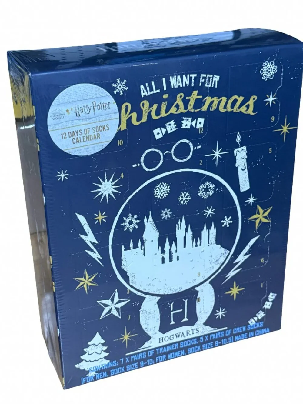 NWT Harry Potter Hogwarts 12 Days Of Socks Advent Calendar Gift Box Sealed